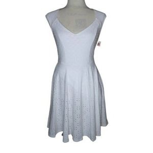 My Michelle White Skater Fit & Flare Dress Medium